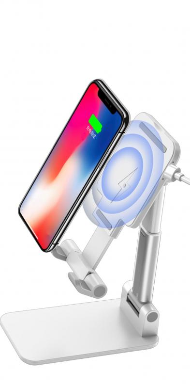 Wireless charging adjustable phone stand